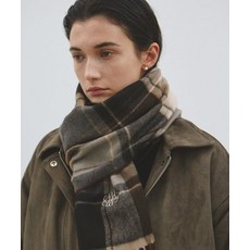 닉앤니콜 NICOLE MIXED CHECK MUFFLER 브라운