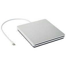 cd리핑 리핑기 cd dvd플레이어 odd 외부 버너 드라이브 type-c 광 디스크 드라이브 슬림 슬롯인 +- rw 버너 usb c superdrive for, 은, 1개