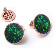 블랙오팔은귀걸이