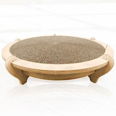  견고한원목 양면사용 간단조립 원형스크래쳐 근육이완효과 카페트 발톱관리 