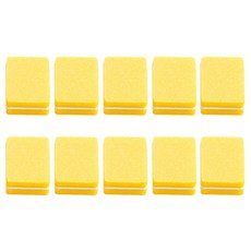 10pcs 양면 미니 네일 파일 블록 컬러 네일 폴리쉬 샌딩 버퍼, 노란색, 10개
