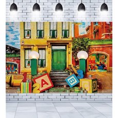 7X5FT 사진 배경 ABC Back to School Kids Birthday Party 장식 유치원 온라인 교육 배너 스튜디오, 1개