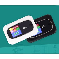 휴대용 모바일 핫스팟 MiFi 4G LTE 300Mbps 무선 와이파이 라우터 SIM 잠금 해제 글로벌 2.4G 무선 라우터|모뎀, 1개, Black, 단일
