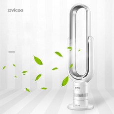 VICOO 타워형 리모컨 선풍기, 화이트, 1개