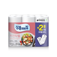 잘풀리는집 키친타올 4+2롤 롤키친타올 150매, 36개