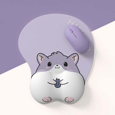 스포트라이트 캐릭터 마우스패드 키보드손목받침대 장패드, 마우스패드 단품, 햄스터, 1개