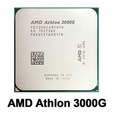 PC 컴퓨터 노트북 부품 중고 AMD 애슬론 듀얼 코어 쿼드 스레드 CPU 3000G X2-3000G 3.5 GHz YD3000C6M2OFH 소켓 AM4, 한개옵션0 - 애슬론3000g