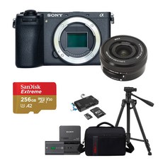 소니 미러리스 5축 손떨림보정 지원 전문가용 4K 120P 카메라 A6700L(16-50mm Kit)+256G+배터리+충전기+가방+삼각대외 미디어 패키지