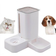 MONTHERIA 몬테리아 자동급식기 급수기 세트 다기능 2 in 1, 그레이, 그레이