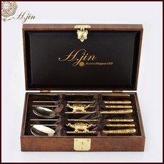 H.jin 백수백복 부부 진공티타늄금수저세트 (A스타일 B 스타일) 정년퇴직 퇴임선물 기업 회사 관공서 공공기관 행사 단체기념품 답례품 숟가락 젓가락, A 스타일