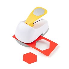 하트펀치 크래프트 레버 펀치 1인치 D Y 핸드메이드 하트 페이퍼, Hexagon