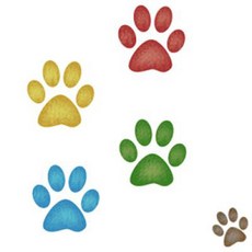 마이드림하우스 스텐실도안 강아지 발바닥, 5.3폭
