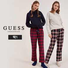 게스(GUESS) 여성 인앤아웃 체크팬츠 (단품)