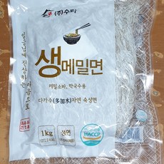 미앤미 생메밀면 1 Kg 5-6인분 생메밀국수 모밀국수 막국수 메밀소바 메밀국수, 1개, 1kg