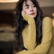 전문 쇼핑몰은 국제 유명 라벨 컷 싱글 테일 여성용 부드럽고 얇 12951C4648980, 가을 노란색, 에스, 1개