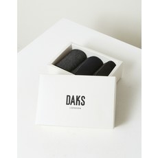 24SS 블랙 컬러블록 면혼방 중목양말3종세트 WMSS4E307BK