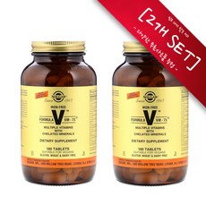 [사은품선택] 솔가 VM 75 철분 미포함 180정 (타블렛) Solgar VM 75 Iron Free Formula 180 Tablets -2개 SET, 챱스틱(사과)1개, 180정, 2개