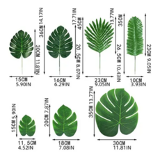 인테리어 나뭇잎 조화 모음 21p 몬테라스 야자수잎 나뭇잎매트 촬영소품