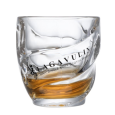 LAGAVULIN 라가불린 아일라 싱글몰트 핸드그립 패턴 핸드메이드 크리스탈 위스키 글라스 360ml, 1개