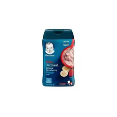 Gerber Lil Bits Oatmeal Baby Cereal 거버 릴 비츠 오트밀 바나나 딸기 베이비 시리얼 8oz(227g) 6팩, 6개, 혼합맛(바나나/딸기), 227g