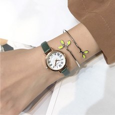 울산 레이디 레트로 로마 숫자 쿼츠 시계 여성 럭셔리 브랜드 작은 다이얼 가죽 드레스 손목 reloj mujer