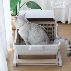 아이위크 고양이 반 자동 화장실 배변통, 1개
