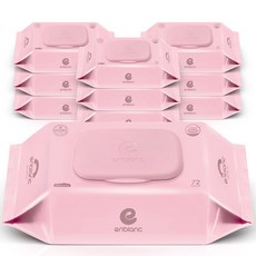앙블랑 아기물티슈 네오 핑크 63평량 72매X10팩, 63g, 72매, 10개