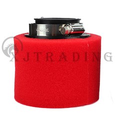 블랙 앤 레드 폼 에어 필터 35mm 38mm 42mm 45mm 48mm 50mm 60mm 스폰지 클리너 오토바이 스쿠터 더트 핏 바이크, Straight 42mm-R, 1개