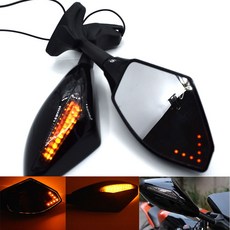 범용 오토바이 백미러 LED 방향 지시등 포함 Aprilia GPR125RS 125RSV4 공장 RSV4RRSV4 RFRSV4 RR RSV1000R 용, 2)Snake skin