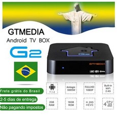 [해외] [브라질] GTMEDIA G2 TV 박스 서버 4K HDR 안드로이드 7.1 울트라 HD 2G 16G 와이파이 구글 캐스트 넷플릭스 셋톱 박스 미디어 플레이어, EU Plug, ONLY G2 BOX
