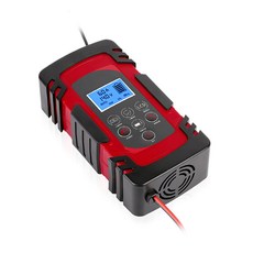 신형 자동 스마트 배터리 충전기 유지 관리 자동차 12V/8A 24V/4A LCD 디스플레이 장착 펄스 수리 팩|자동차 테스터 충전, 없음
