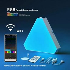 LED 삼각 양자 램프 RGB 벽 스마트 픽업 리듬 배경 조명, 없음