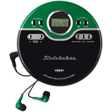 Studebaker 스튜드베이커 SB3704 레트로 CD 플레이어 라디오(이어버드 포함), 기본 - 스튜드베이커