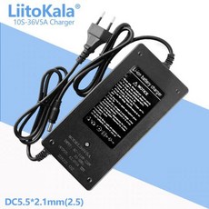 퀄컴 LiitoKala-48 v5a 12V/24V/36V/48V 6/7/10/13 시리즈 18650 리튬 배터리 충전기 2A 스마트, 06 42V5A-DC