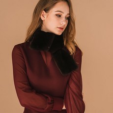 진향모피 통 밍크 목도리 풀스킨 휘메일 크로스 머플러 6컬러