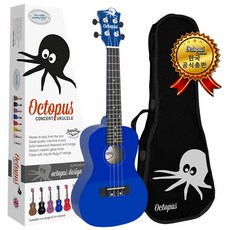 Octopus Concert Ukulele - 무료 피크 증정!, Dark Blue, 1개