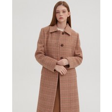 23FW [LF카멜 체크 울캐시미어혼방 코트 JSCO3D210CM