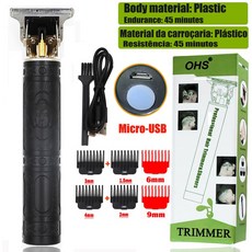 전기면도기 휴대용 면도기 방수 남친선물 T9 USB 전기 헤어 커팅 머신 충전식 새로운 헤어 클리퍼 남성용, 03 OHS X1 Buddha BkPlus