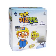 뽀로로 원형밴드 100매(22mm) 1개/주사용밴드/캐릭터밴드/상처보호밴드, 1개