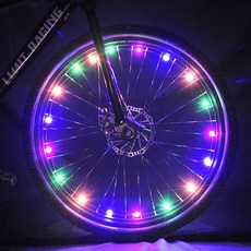 자전거 LED 와이어 휠라이트 안전등 레인보우 로드사이클 전조등