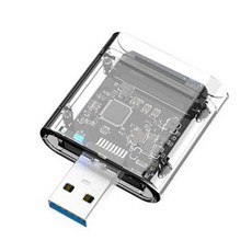 NGFF SSD 2242 2260 2280 카드 어댑터용 하드 드라이브 케이스 M.2USB 3.0 SATA 프로토콜 고속 SSD 인클로, 3.Without shell, 1개