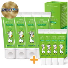 제니튼 닥터제니 저불소 어린이치약 60g 4개입+미니치약 4개입