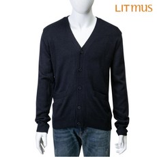 리트머스 리트머스 공용 솔리드 니트 가디건 네이비