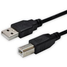 디옵텍 USB 2.0 A M B M 프린터 케이블 블랙 JUSTLINK U2AB10, 1개, 1m