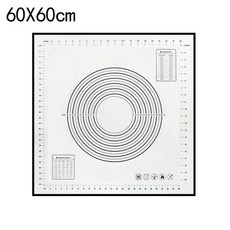 대형 실리콘 킹 매트 70/80cm 내열성 킹 오븐 시트 라이너 비 스틱 쿠키 패스트리 반죽 패드 주방 용품, 하나, 60x60cm Black, 1개