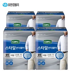 디펜드 [디펜드]스타일 언더웨어 남성 슬림형 대형(9매) x 4팩(총36매) 성인기저귀, 1세트, 9매입