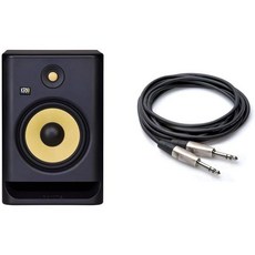 KRK RP5 Rokit 5 G4 Professional Bi-Amp Powered Studio Monitor Pair Black, RP8-G4, MONITOR + TRS Cables
