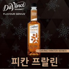 다빈치시럽 (윈터시리즈 피칸 프랄린 시럽) 750ml 카페재료 커피용품 음료베이스 바닐라 헤이즐넛 캬라멜 시럽모음, 1개