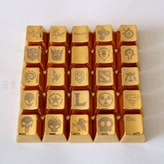 1pc 황금 성격 키 캡 기계 키보드 Escc FILCO 용 금속 keycaps Alien DOTA L, 상세내용참조, 상세내용참조