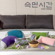 [숙면시간] 메밀베개 4개세트 (반달베개2개+네모베개2개)
